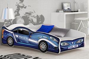 Dětská postel auto 160x80 cm s matrací 11
