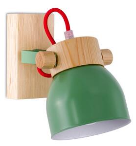 Light for home - Nástěnné svítidlo 40002 "VIANA", 1x60W, E27, olivová, přirozená borovice