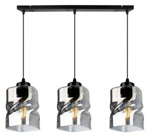 Light for home - Moderní závěsná lampa se skleněnými stínidly v grafitové barvě NIKI 2195/3, E27