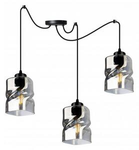 Light for home - Závěsná lampa, nastavitelná, moderní se skleněnými stínidly SPIDER NIKI 2195/3, E27