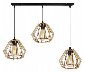 Light for home - Moderní svítidlo s dřevěnými stínidly v skandinávském stylu TIMBER 2360/3, E27