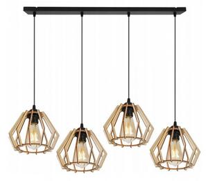 Light for home - Moderní svítidlo s dřevěnými stínidly v skandinávském stylu TIMBER 2360/4, E27