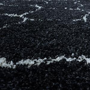 Ayyildiz, Chlupatý kusový koberec Salsa Shaggy 3201 anthrazit | Černá Typ: kulatý 120x120 cm