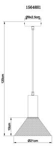 Globo 15648H1 - Lustr na lanku JEDD 1xE27/60W/230V černá
