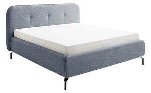 MUZZA Čalouněná postel raia s úložným prostorem 180 x 200 cm modrá