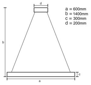 LED Stmívatelný křišťálový lustr na lanku LED/80W/230V + dálkové ovládání