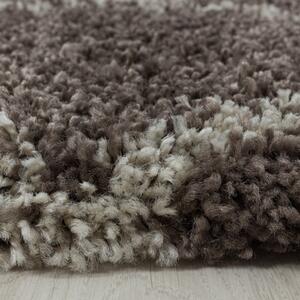 Ayyildiz, Chlupatý kusový koberec Alvor Shaggy 3401 taupe | Hnědá Typ: kulatý 120x120 cm