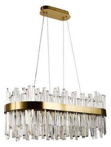 LED Stmívatelný křišťálový lustr na lanku LED/90W/230V + dálkové ovládání