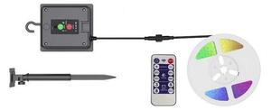 LED RGB Stmívatelný solární pásek LED/1,2W/3,7V IP67 5m