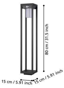 Eglo 900805 - LED Solární lampa se senzorem MARTANO LED/3,7W/3,7V 2000 mAh IP44