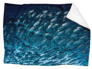 IMPAR Fleecová deka Hejno ryb 150x120 cm (Rozměr : 150 x 120 cm, Podšití beránkem: ANO)