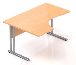 Kancelářský stůl Visio K 140x70/100 cm levý Barva: Bílá