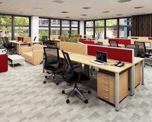 Kancelářský stůl Pro Office B 80/120x180 cm pravý Barva: Buk