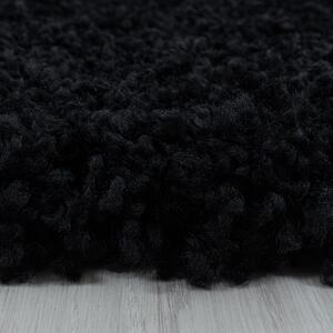 Ayyildiz koberce Kusový koberec Sydney Shaggy 3000 black kruh - 80x80 (průměr) kruh cm