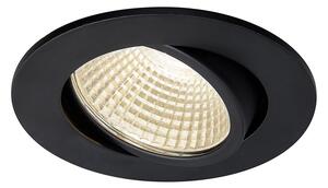 LA 1003057 NEW TRIA 68 I CS Indoor, stropní vestavné LED svítidlo, černé, kruhové, 3000K, 38°, vč. přídržných pružin ovladače - BIG WHITE (SLV)