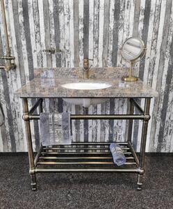 Waterfall Retro bronzový kovový koupelnový stolek