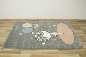 Makro Abra Dětský kusový koberec Lima 9393B Holčička Baletka šedý růžový Rozměr: 120x170 cm