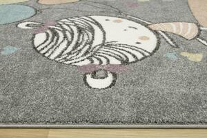 Makro Abra Dětský kusový koberec Lima 9393B Holčička Baletka šedý růžový Rozměr: 100x150 cm
