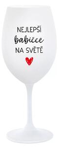 Pitím vína se zdokonaluji - bílá sklenice na víno 350 ml