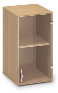 Nástavbová skleněná skříň Pro Office 40x45,8x71,7 cm Barva: Buk