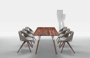 TONON - Židle UP UPHOLSTERED s dřevěnou podnoží