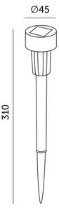 SADA 10x LED Solární lampa LED/0,06W/1,2V 6000K IP44 40 mAh