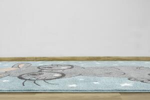 Makro Abra Dětský kusový koberec Lima 9377C Králíček Hvězdičky modrý šedý Rozměr: 100x150 cm