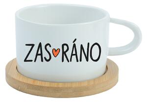 ZAS_RÁNO - bílý hrníček makronka 200 ml