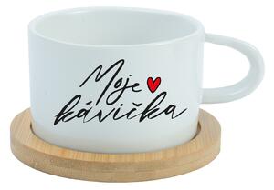 MOJE KÁVIČKA - bílý hrníček makronka 200 ml
