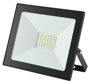 Ultratenký LED reflektor černý 30W 2400lm, studená barva světla