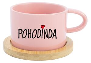 POHODINDA - růžový hrníček makronka 200 ml