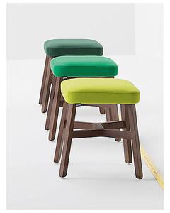 BILLIANI - Dřevěná stolička s čalouněným sedákem CROISSANT 579