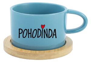 POHODINDA - modrý hrníček makronka 200 ml