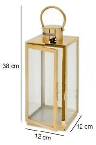 Dekorační lucerna TOWER 38 cm zlatá