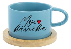 MOJE KÁVIČKA - modrý hrníček makronka 200 ml