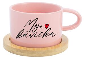 MOJE KÁVIČKA - růžový hrníček makronka 200 ml