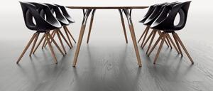 TONON - Otočná židle UP SOFT TOUCH s dřevěnou podnoží