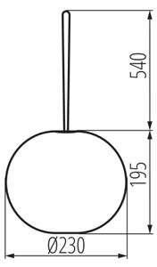 Kanlux 38032 - LED Venkovní nabíjecí závěsné svítidlo STONO LED/1W/3000 mAh IP54