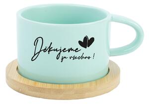 DĚKUJEME ZA VŠECHNO! - mint hrníček makronka 200 ml