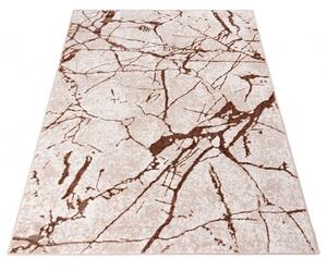 Makro Abra Kusový koberec abstraktní PALERMO E365A béžový hnědý Rozměr: 80x150 cm