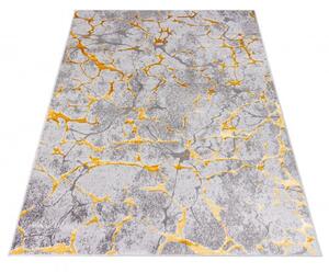 Makro Abra Kusový koberec abstraktní PALERMO V745A šedý zlatý Rozměr: 80x150 cm