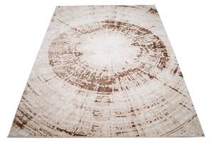 Makro Abra Kusový koberec moderní PALERMO N328A Pařez stromu béžový hnědý Rozměr: 80x150 cm