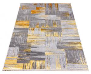 Makro Abra Kusový koberec moderní PALERMO W860A šedý zlatý Rozměr: 80x150 cm
