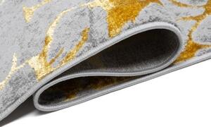 Makro Abra Kusový koberec abstraktní PALERMO V745A šedý zlatý Rozměr: 80x200 cm