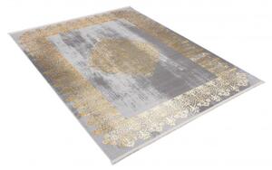 Makro Abra Kusový koberec klasický PALERMO E054B šedý zlatý Rozměr: 160x230 cm