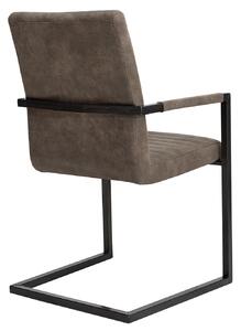 Židle Ipur, tmavě šedá, nerezová podnož