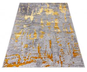 Makro Abra Kusový koberec abstraktní PALERMO E738A šedý zlatý Rozměr: 80x150 cm