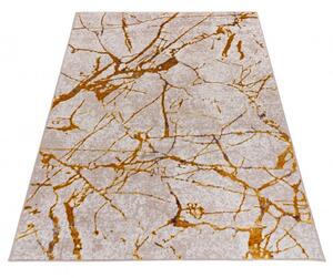 Makro Abra Kusový koberec abstraktní PALERMO E365A béžový zlatý Rozměr: 80x150 cm