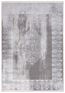Makro Abra Kusový koberec klasický PALERMO E054A šedý bílý Rozměr: 80x150 cm