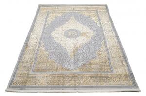 Makro Abra Kusový koberec klasický PALERMO E058B šedý zlatý Rozměr: 120x170 cm